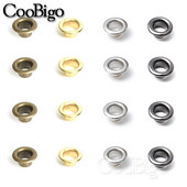 500vnt Metalinės kilpelės Apvalios akių žiedai remontui Odiniai amatai žygių batai Diržas Krepšys Žymė Drabužiai Skrybėlė Palapinės Priedai 5mm