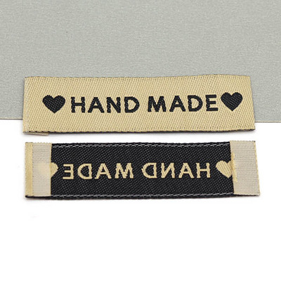 Ručno izrađene naljepnice u obliku srca Oznake za odjeću u obliku srca Ručno izrađena naljepnica Sew Rukotvorine DIY Kape Pokloni Šal Dodaci za odjeću 50kom 60x15MM