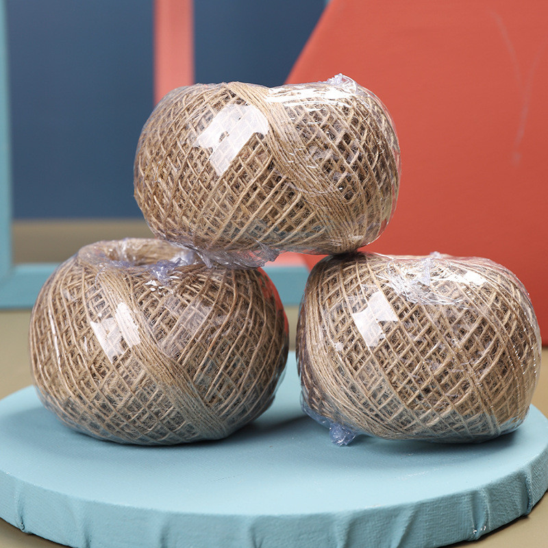 100M természetes juta zsákvászon fonott zsinórok kötél barkácsolás scrapbooking kézműves dekoráció karácsonyi esküvői parti ajándékcsomagoló cérna