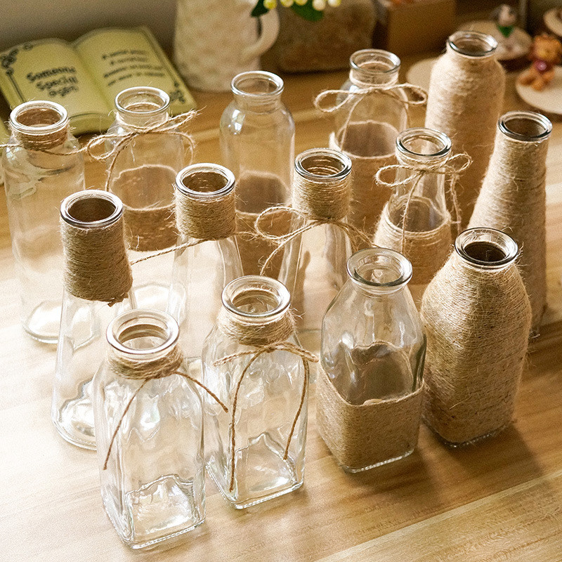 100M természetes juta zsákvászon fonott zsinórok kötél barkácsolás scrapbooking kézműves dekoráció karácsonyi esküvői parti ajándékcsomagoló cérna