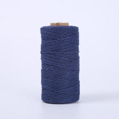 100M/ролка 2 мм памучно въже Цветен канап Макраме Шнур Въже Струна Конец Направи си сам Занаяти Плетен усукан памучен домашен текстилен декор