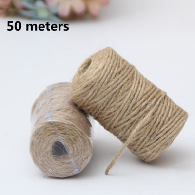 100M/ролка 2 мм памучно въже Цветен канап Макраме Шнур Въже Струна Конец Направи си сам Занаяти Плетен усукан памучен домашен текстилен декор
