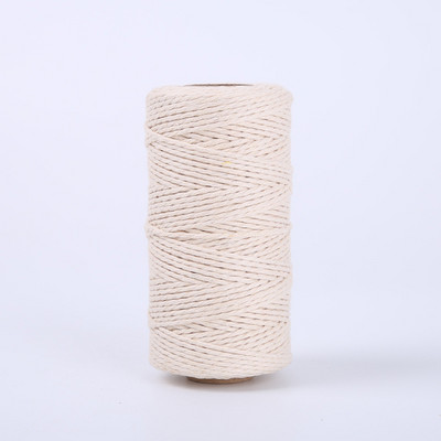 100M/ролка 2 мм памучно въже Цветен канап Макраме Шнур Въже Струна Конец Направи си сам Занаяти Плетен усукан памучен домашен текстилен декор