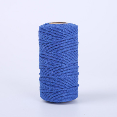 100M/ролка 2 мм памучно въже Цветен канап Макраме Шнур Въже Струна Конец Направи си сам Занаяти Плетен усукан памучен домашен текстилен декор