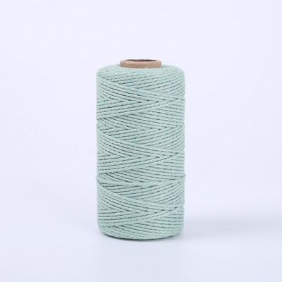 100M/ролка 2 мм памучно въже Цветен канап Макраме Шнур Въже Струна Конец Направи си сам Занаяти Плетен усукан памучен домашен текстилен декор