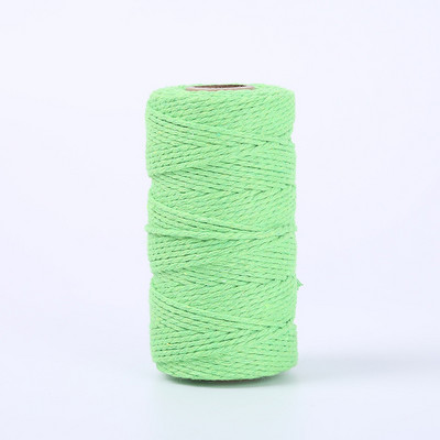 100M/ролка 2 мм памучно въже Цветен канап Макраме Шнур Въже Струна Конец Направи си сам Занаяти Плетен усукан памучен домашен текстилен декор