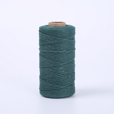 100M/ролка 2 мм памучно въже Цветен канап Макраме Шнур Въже Струна Конец Направи си сам Занаяти Плетен усукан памучен домашен текстилен декор