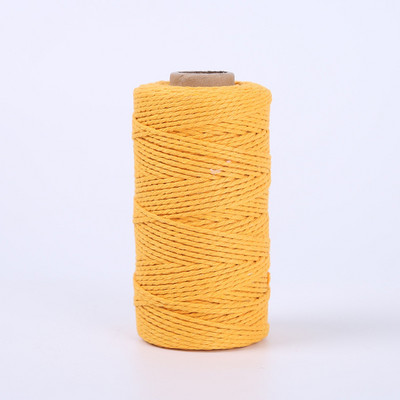 100M/ролка 2 мм памучно въже Цветен канап Макраме Шнур Въже Струна Конец Направи си сам Занаяти Плетен усукан памучен домашен текстилен декор