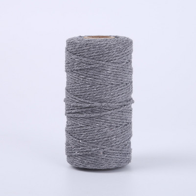 100M/ролка 2 мм памучно въже Цветен канап Макраме Шнур Въже Струна Конец Направи си сам Занаяти Плетен усукан памучен домашен текстилен декор