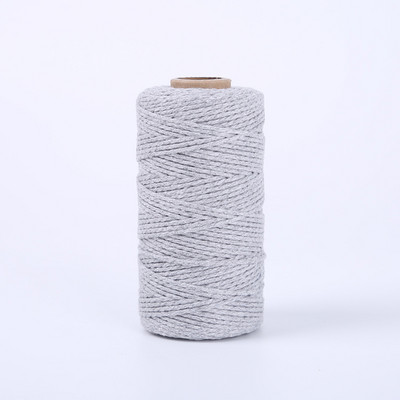 100M/ролка 2 мм памучно въже Цветен канап Макраме Шнур Въже Струна Конец Направи си сам Занаяти Плетен усукан памучен домашен текстилен декор