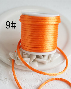 42 boje 2 mm X 10 m/rola Čvrsto pleteno makrame svileno satensko najlonsko uže za užad DIY Izrada nalaza Konac za perle Žica 2 mm