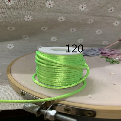 42 boje 2 mm X 10 m/rola Čvrsto pleteno makrame svileno satensko najlonsko uže za užad DIY Izrada nalaza Konac za perle Žica 2 mm