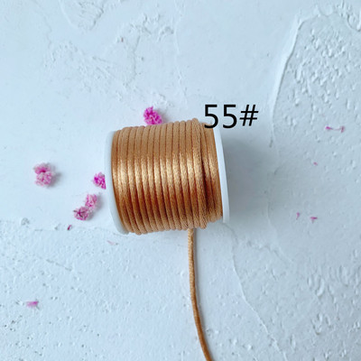 42 boje 2 mm X 10 m/rola Čvrsto pleteno makrame svileno satensko najlonsko uže za užad DIY Izrada nalaza Konac za perle Žica 2 mm