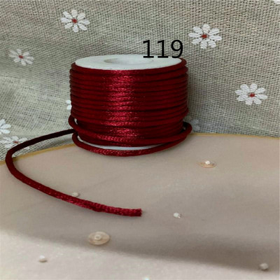 42 boje 2 mm X 10 m/rola Čvrsto pleteno makrame svileno satensko najlonsko uže za užad DIY Izrada nalaza Konac za perle Žica 2 mm