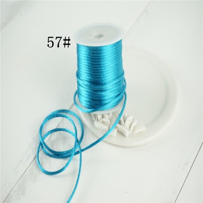 42 boje 2 mm X 10 m/rola Čvrsto pleteno makrame svileno satensko najlonsko uže za užad DIY Izrada nalaza Konac za perle Žica 2 mm