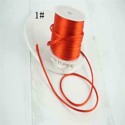 42 boje 2 mm X 10 m/rola Čvrsto pleteno makrame svileno satensko najlonsko uže za užad DIY Izrada nalaza Konac za perle Žica 2 mm