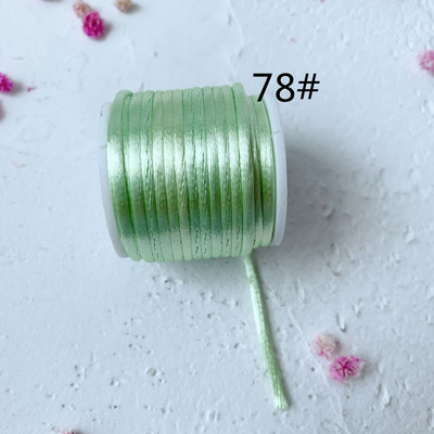 42 boje 2 mm X 10 m/rola Čvrsto pleteno makrame svileno satensko najlonsko uže za užad DIY Izrada nalaza Konac za perle Žica 2 mm