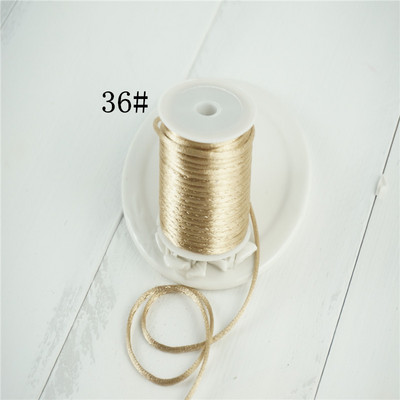 42 boje 2 mm X 10 m/rola Čvrsto pleteno makrame svileno satensko najlonsko uže za užad DIY Izrada nalaza Konac za perle Žica 2 mm