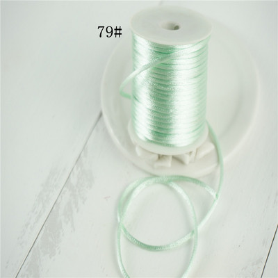 42 boje 2 mm X 10 m/rola Čvrsto pleteno makrame svileno satensko najlonsko uže za užad DIY Izrada nalaza Konac za perle Žica 2 mm