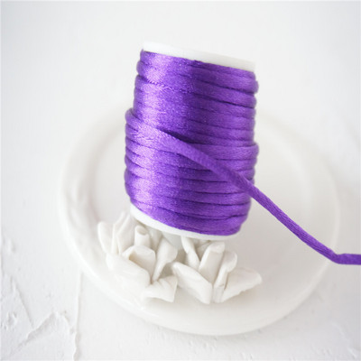 42 boje 2 mm X 10 m/rola Čvrsto pleteno makrame svileno satensko najlonsko uže za užad DIY Izrada nalaza Konac za perle Žica 2 mm