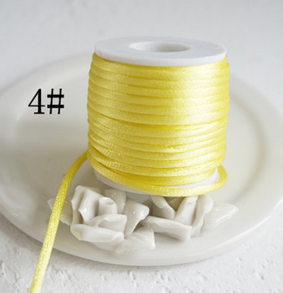 42 boje 2 mm X 10 m/rola Čvrsto pleteno makrame svileno satensko najlonsko uže za užad DIY Izrada nalaza Konac za perle Žica 2 mm