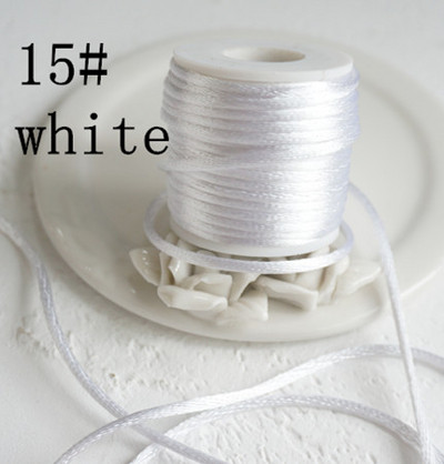 42 boje 2 mm X 10 m/rola Čvrsto pleteno makrame svileno satensko najlonsko uže za užad DIY Izrada nalaza Konac za perle Žica 2 mm