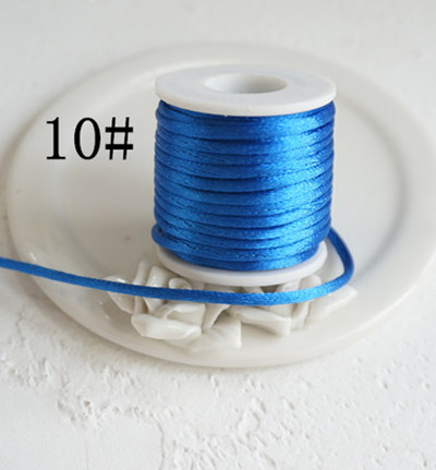 42 boje 2 mm X 10 m/rola Čvrsto pleteno makrame svileno satensko najlonsko uže za užad DIY Izrada nalaza Konac za perle Žica 2 mm