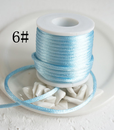 42 boje 2 mm X 10 m/rola Čvrsto pleteno makrame svileno satensko najlonsko uže za užad DIY Izrada nalaza Konac za perle Žica 2 mm