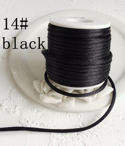 42 boje 2 mm X 10 m/rola Čvrsto pleteno makrame svileno satensko najlonsko uže za užad DIY Izrada nalaza Konac za perle Žica 2 mm