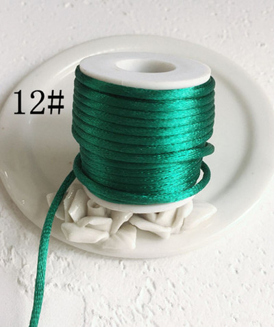 42 boje 2 mm X 10 m/rola Čvrsto pleteno makrame svileno satensko najlonsko uže za užad DIY Izrada nalaza Konac za perle Žica 2 mm