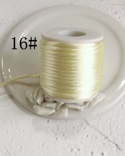 42 boje 2 mm X 10 m/rola Čvrsto pleteno makrame svileno satensko najlonsko uže za užad DIY Izrada nalaza Konac za perle Žica 2 mm