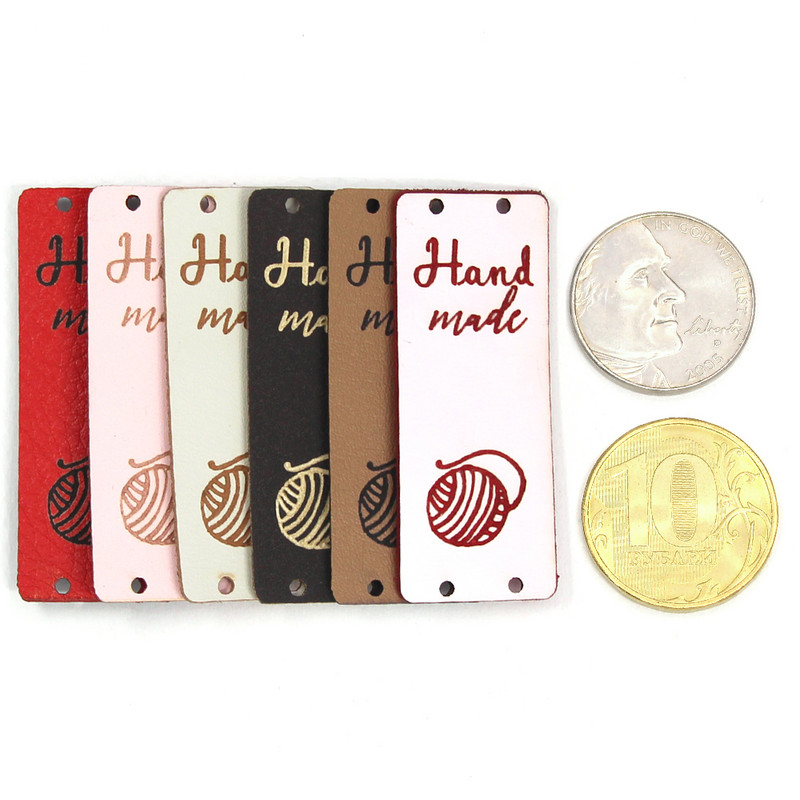 20 ks ručne vyrobených štítkov, visačiek z klbka priadze na oblečenie, ručne vyrobených štítkov z PU kože, visačiek na klobúky, tašky, darčeky, šijacích doplnkov