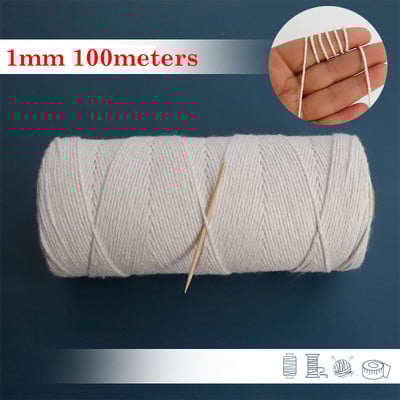 1/2/3/4/5/6 mm prirodno bež uže za makrame upletena žica pamučna užad užad za ručne radove za kućnu izradu vjenčanja