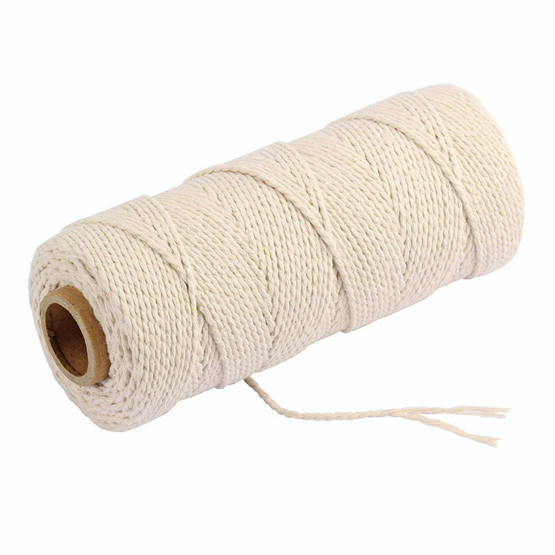 1/2/3/4/5/6 mm prirodno bež uže za makrame upletena žica pamučna užad užad za ručne radove za kućnu izradu vjenčanja