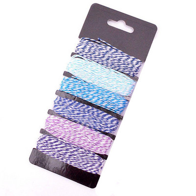 4-slojni tanki mješoviti pamučni konop za pečenje u dvostrukoj boji za DIY poklon Pakiranje vjenčanja, rođendana, spomenara AA8517