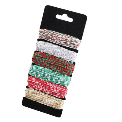 4-slojni tanki mješoviti pamučni konop za pečenje u dvostrukoj boji za DIY poklon Pakiranje vjenčanja, rođendana, spomenara AA8517