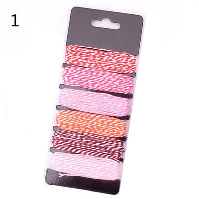 4-slojni tanki mješoviti pamučni konop za pečenje u dvostrukoj boji za DIY poklon Pakiranje vjenčanja, rođendana, spomenara AA8517