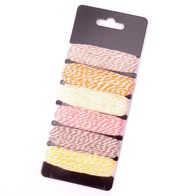 4-slojni tanki mješoviti pamučni konop za pečenje u dvostrukoj boji za DIY poklon Pakiranje vjenčanja, rođendana, spomenara AA8517