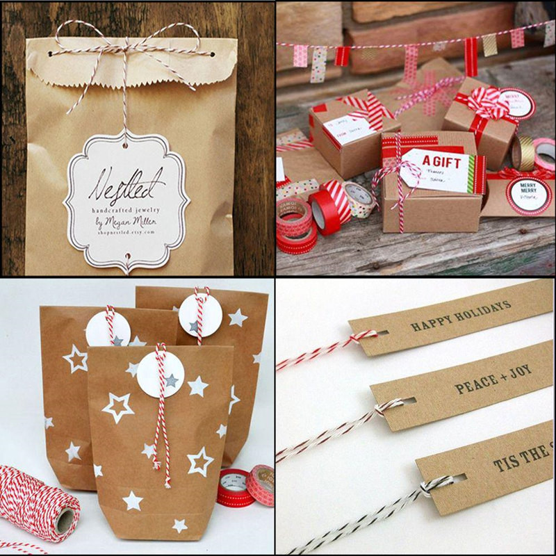 4-slojni tanki mješoviti pamučni konop za pečenje u dvostrukoj boji za DIY poklon Pakiranje vjenčanja, rođendana, spomenara AA8517