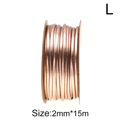 15 m/tekercs egyszínű PU bőr kötél 2 mm szélesség fényes fonott kötél DIY szövésű kézműves anyag varró szalag kézzel készített kellékek