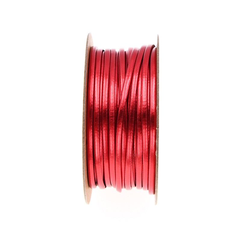 15 m/tekercs egyszínű PU bőr kötél 2 mm szélesség fényes fonott kötél DIY szövésű kézműves anyag varró szalag kézzel készített kellékek