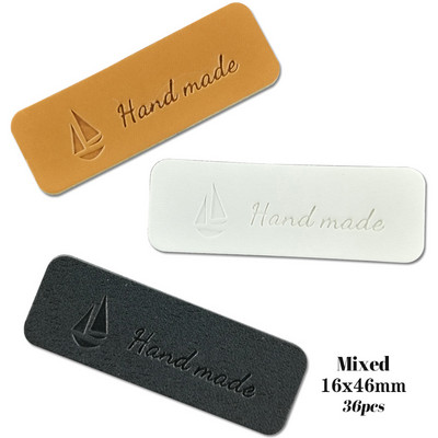 Smeđe kožne značke za odjeću Ručno izrađene male kožne naljepnice Traperice s prilagođenim dječjim imenima Ručno izrađene kožne oznake