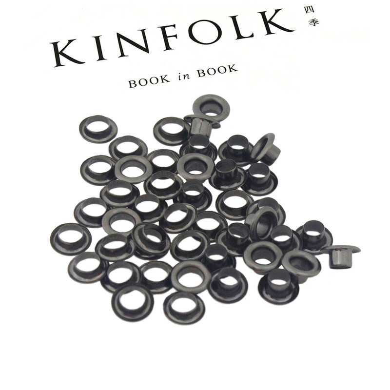 100 kompleta 4 mm mesingana dvostrana ušica s podloškom za pranje, kožna obrtnička ušnica za popravak, okrugli prstenovi za oči, torba za cipele, remen za odjeću, šešir