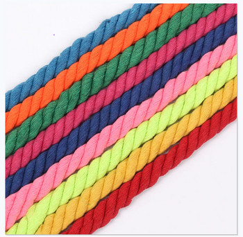 2 метра 12 мм 3 дяла Усукани 100% цветни памучни шнурове/въже за чанта Начало Декор Направи си сам текстилни аксесоари