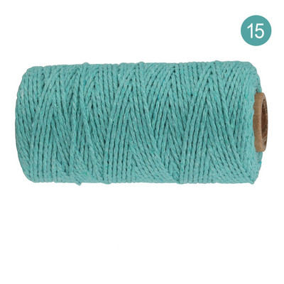 2 mm 100 M makrama aukla, dabīgas kokvilnas savīta mīksta makrama virve mākslas darbiem, piekarināšana pie sienas, augu pakaramie, roku darbs, adīšana