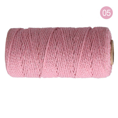 2 mm 100 M makrama aukla, dabīgas kokvilnas savīta mīksta makrama virve mākslas darbiem, piekarināšana pie sienas, augu pakaramie, roku darbs, adīšana