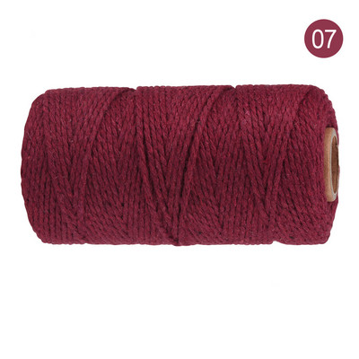 2 mm 100 M makrama aukla, dabīgas kokvilnas savīta mīksta makrama virve mākslas darbiem, piekarināšana pie sienas, augu pakaramie, roku darbs, adīšana