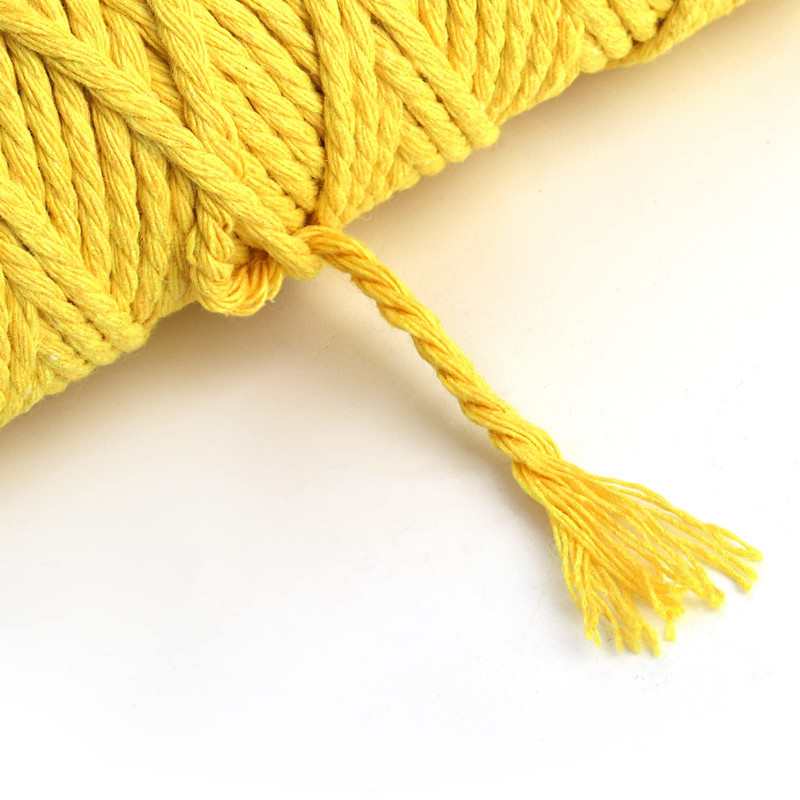 2 mm 100 M makrama aukla, dabīgas kokvilnas savīta mīksta makrama virve mākslas darbiem, piekarināšana pie sienas, augu pakaramie, roku darbs, adīšana