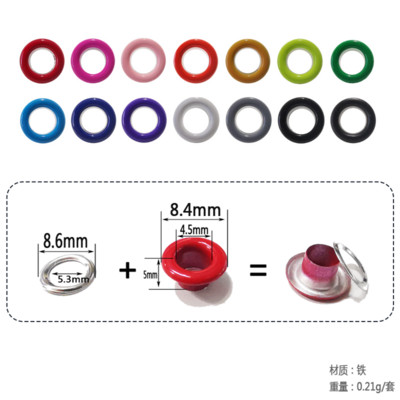 Farebné kovové očká na tašky, topánky, stan, oblečenie, ozdobné doplnky, album, kožené opasok, remeslá, očká na pracku