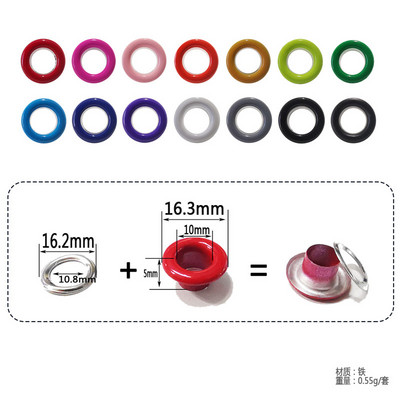 Farebné kovové očká na tašky, topánky, stan, oblečenie, ozdobné doplnky, album, kožené opasok, remeslá, očká na pracku